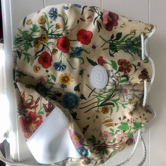 Rare Vintage Gucci Flora Print Bag - Picture 3 of 7
